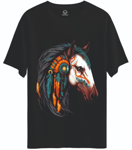 Kişiye Özel Baskılı – Etnik At Figürlü Tişört