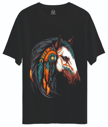 Kişiye Özel Baskılı – Etnik At Figürlü Tişört